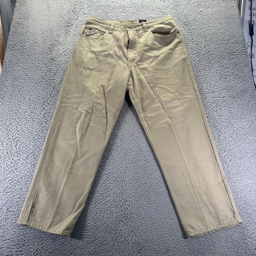 Vintage Paco Sports Jeans Mens 38x30 Beige Cotton Baggy Relaxed
